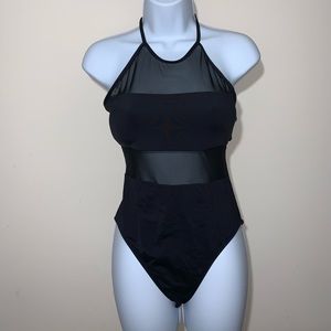 SEXY black one piece with mesh - 8
